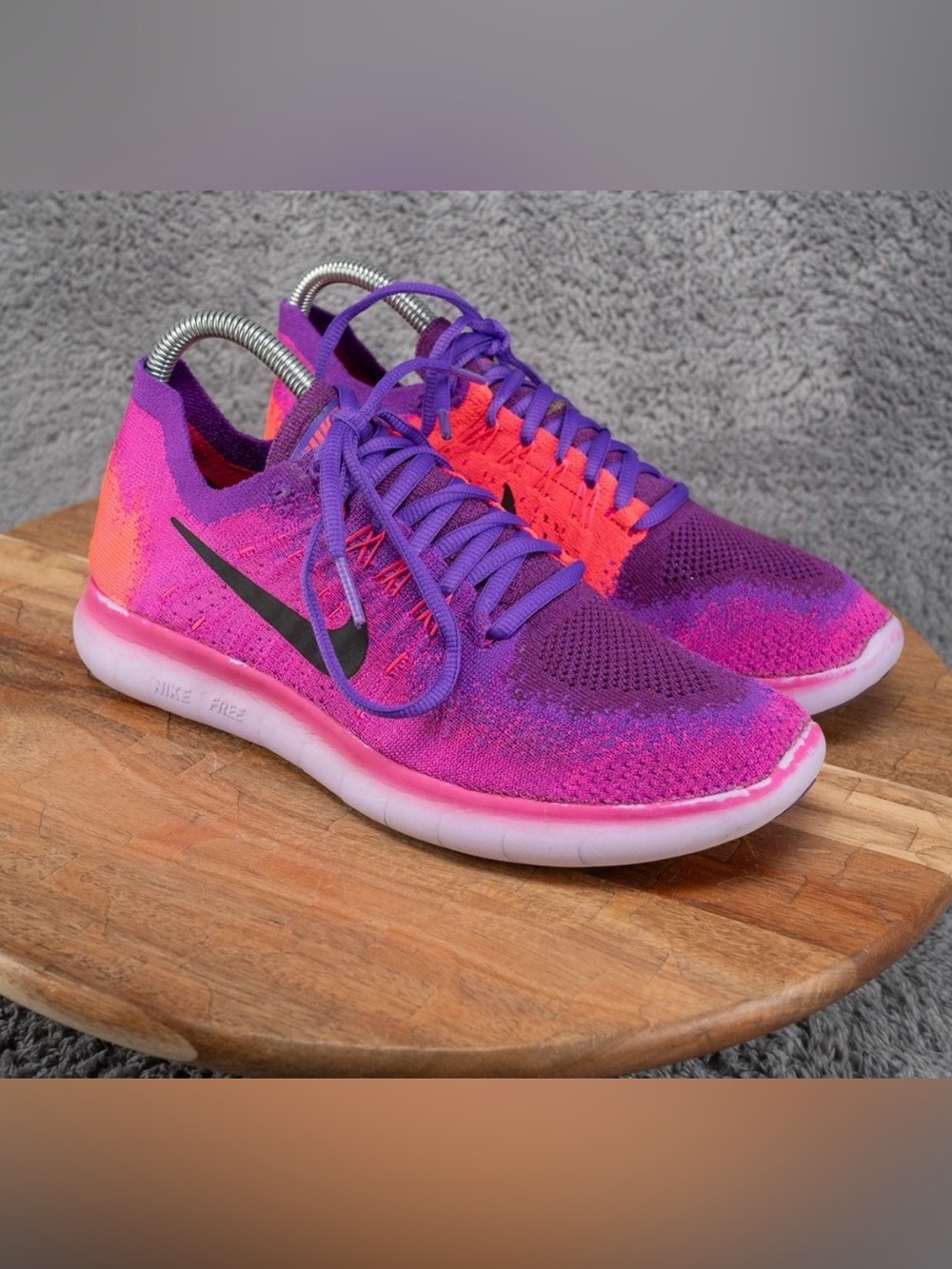 Nike Women’s Flyknit Sneakers — Purple, Pink & Orange